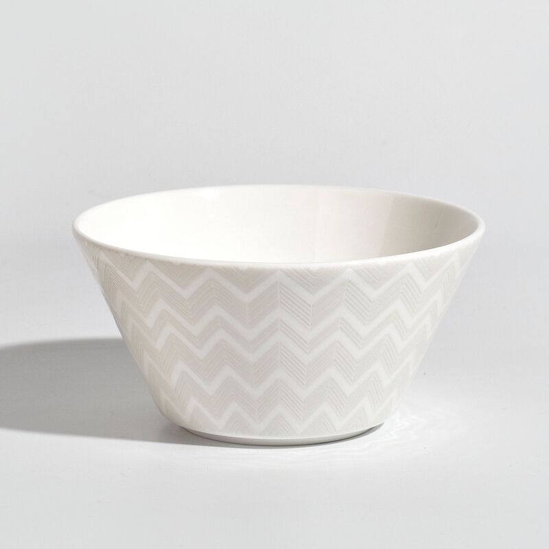 Fruit Bowls ZIG ZAG WHITE Set of 6, diam. 5.04", H 2.48" image number 1