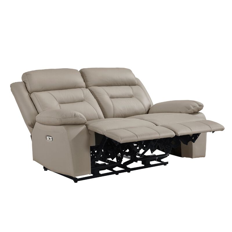 Conia Power Double Recliner Loveseat, Leather, USB image number 2