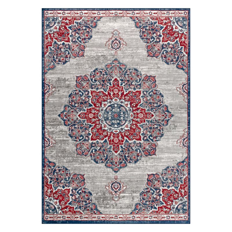 Modern Persian Vintage Moroccan Medallion Area Rug