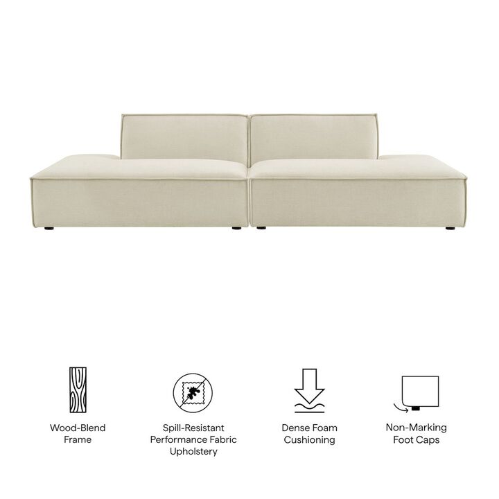 Restore 2-Piece Performance Fabric Upholstered Modular Loveseat