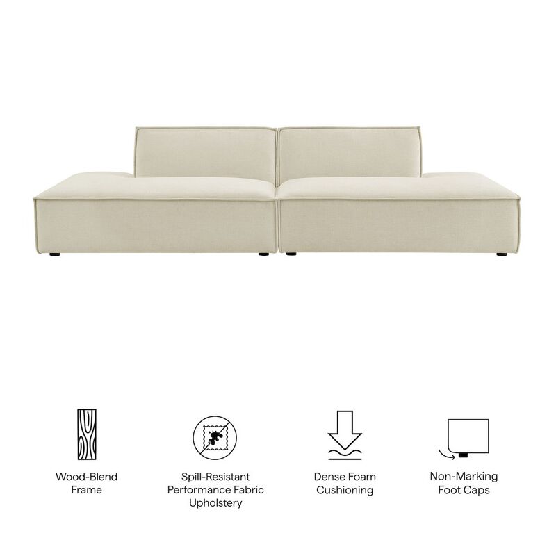 Restore 2-Piece Performance Fabric Upholstered Modular Loveseat image number 1