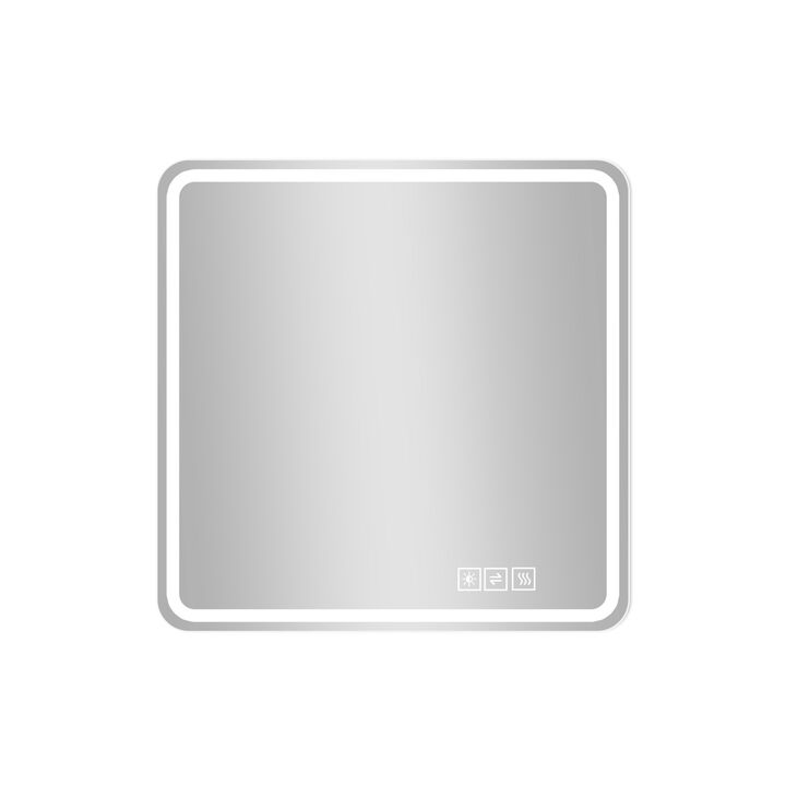 ELEMENT ACE 36x36 Inch LED Bathroom Mirror with Anti-Fog Technology and Dimmable Tri-Color Lighting for Modern Bathrooms
