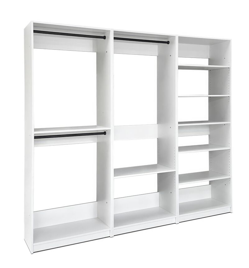 Prosper White Freestanding Walk in Wood Closet System