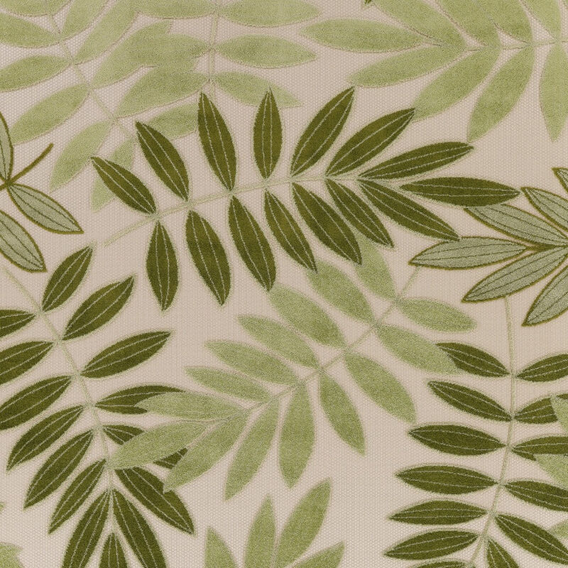 HomeRoots 10' X 14' Ivory And Green Palm Leaf Indoor Outdoor Area Rug image number 3