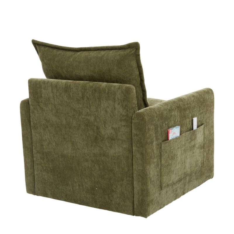 Secra Modern Chenille Swivel Accent Chair image number 8