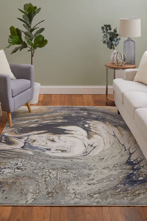 Mandana 39M1F Ivory/Brown 7'9" x 10' Rug