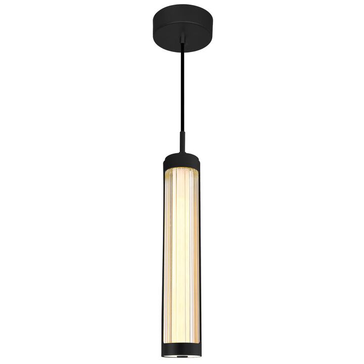 Neva 3 in LED Integrated Black Pendant