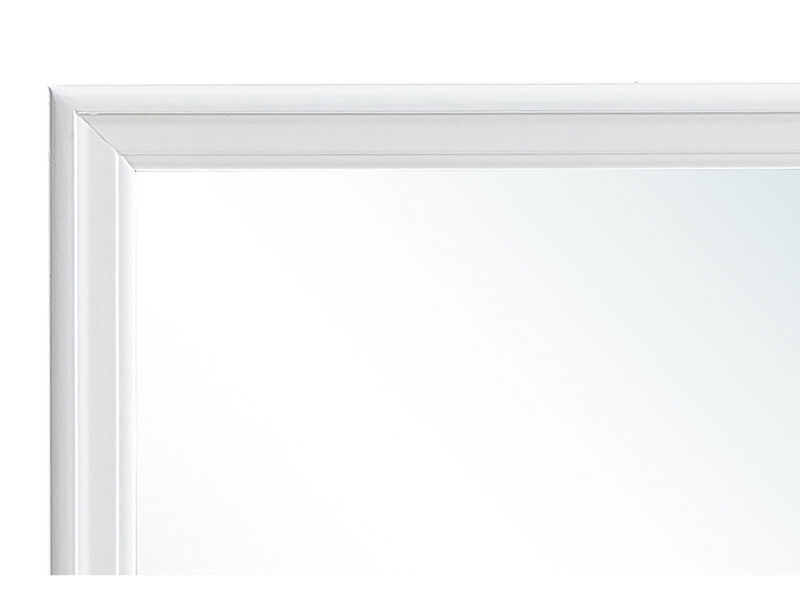 Lorana 38 in. x 38 in. Modern Square Framed Silver Champagne Dresser Mirror