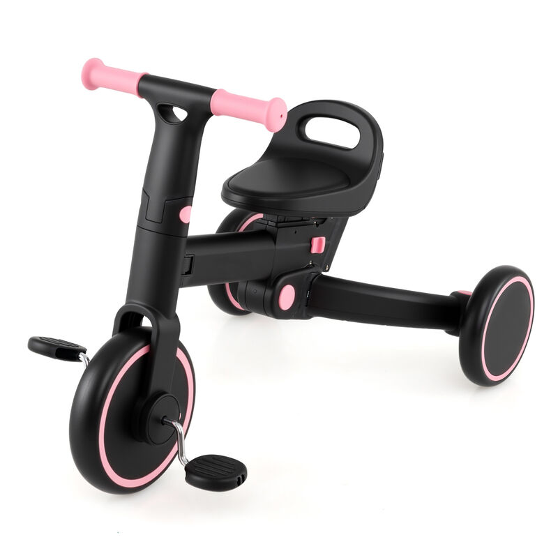 4 in 1 Kids Tricycle with Push Handle Foldable Design and Adjustable Seat image number 5