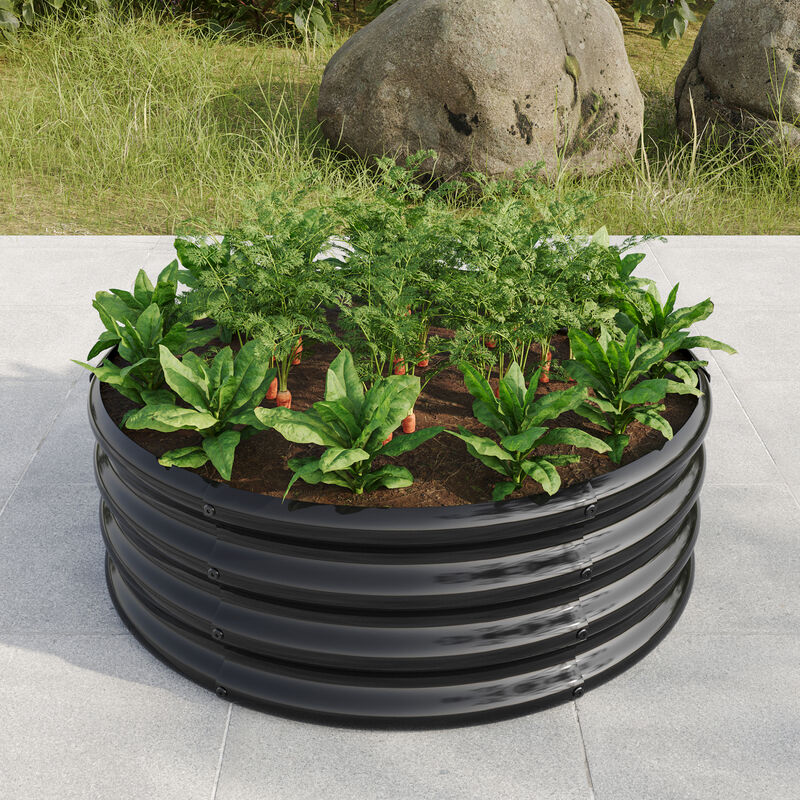 Streamdale Tall Round Metal Raised Garden Bed for Outdoor Vegetables