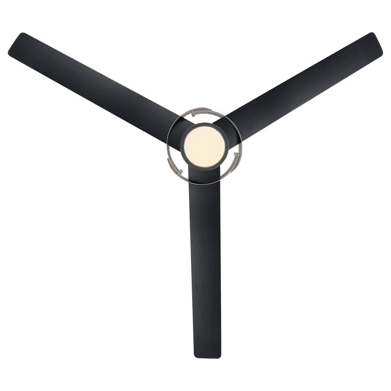 60" Modern Black Reversible DC Motor Dimmable LED Large Ceiling Fan with Light and Remote for Bedroom, Living Room or Office image number 6