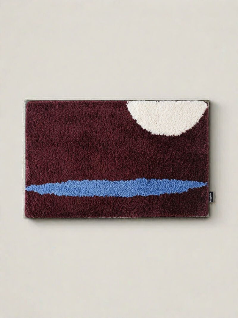 Ultra Soft Contemporary Abstract Bath Rug, Absorbent, Anti-slippery Mat image number 0