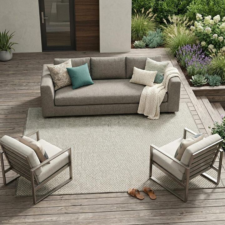 HomeRoots Indoor Outdoor Area Rug