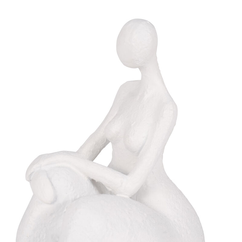 S/2 Sitting Ladies Bookends, White image number 3