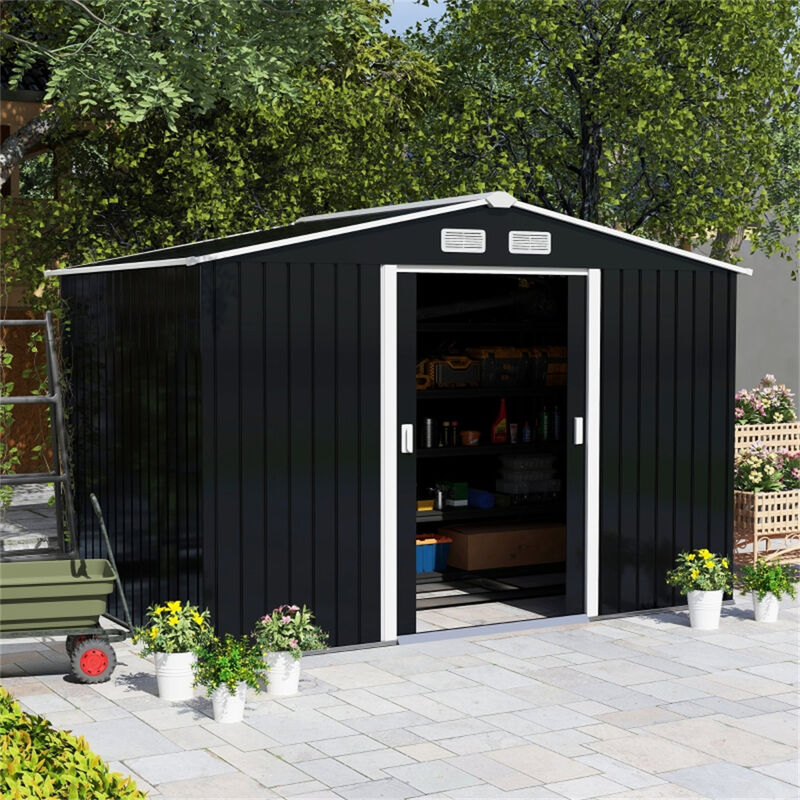 Outdoor Garden Tool Shed with Durable Steel Construction