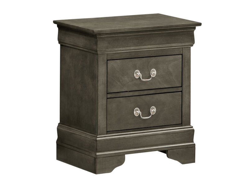 Louis Philippe 2-Drawer Nightstand (24 in. H X 21 in. W X 16 in. D) image number 2