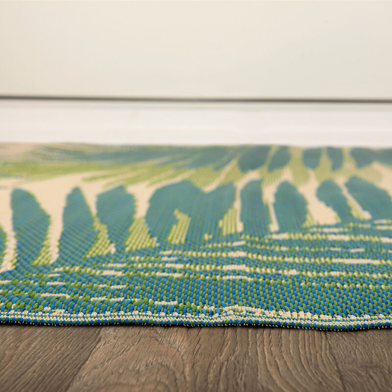 World Rug Gallery Floral Tropical Reversible Plastic Indoor and Outdoor Picnic Mat, Camping Rug, RV Rug:  Botanical,  UV-Resistant,  Flat Pile image number 1