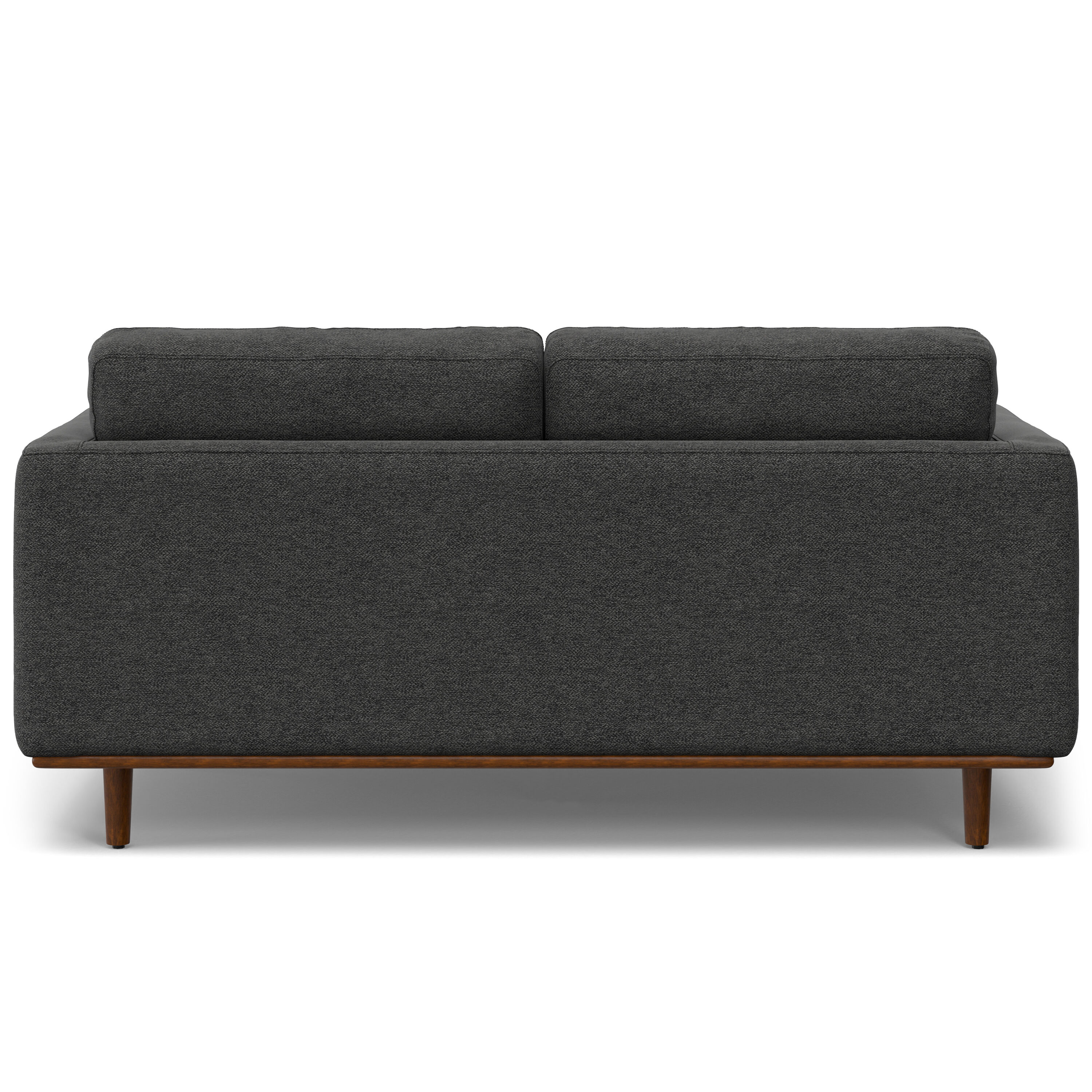 Morrison 72 inch Wide Mid-Century Modern Loveseat Sofa in Charcoal