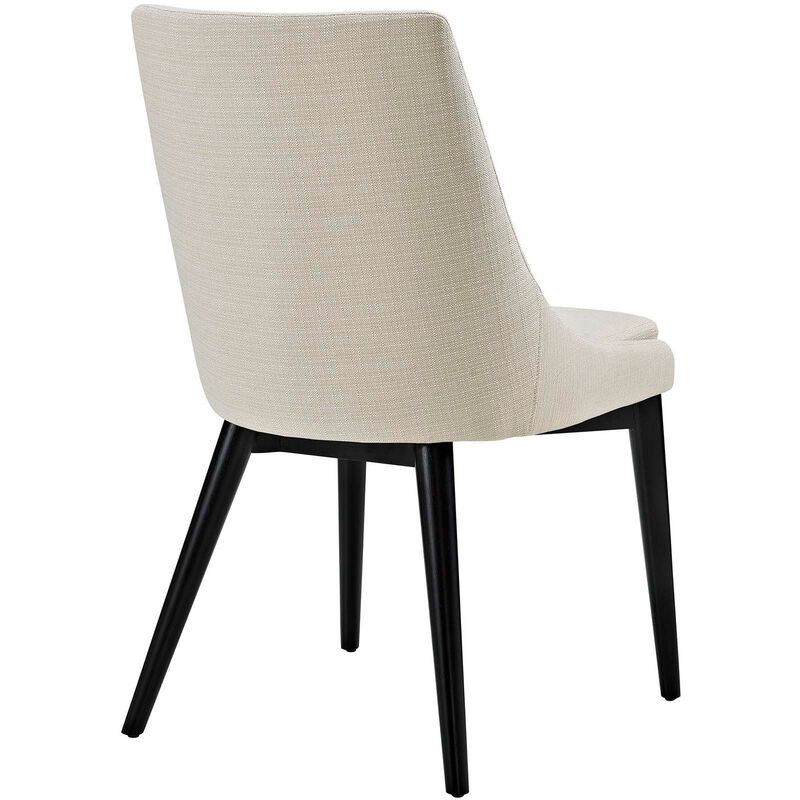 Viscount Fabric Dining Chair, Beige-Benzara image number 2