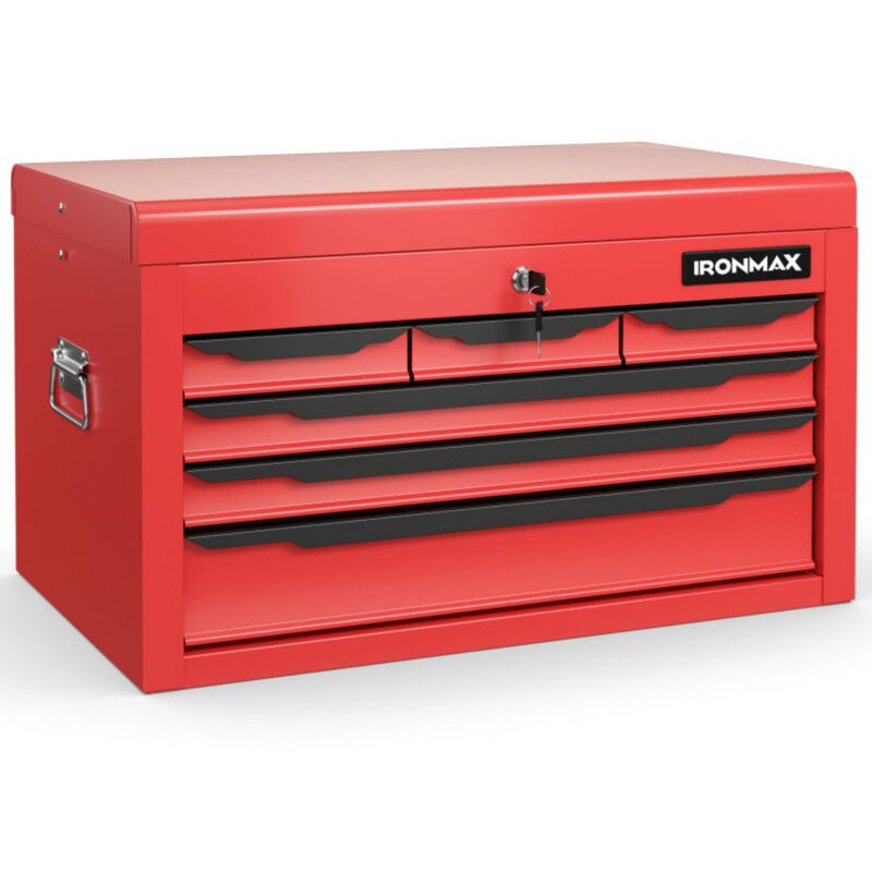 24" 6-Drawer Portable Tool Chest with Lock and Top Storage for Garage Repair Shop image number 0