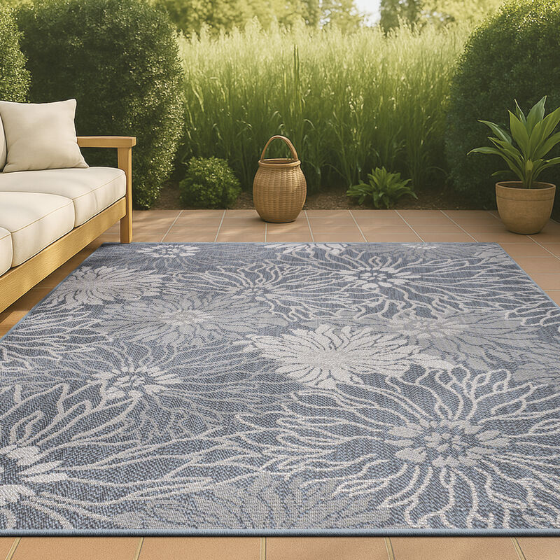 Bahamas Modern All Over Floral Indoor/Outdoor Area Rug