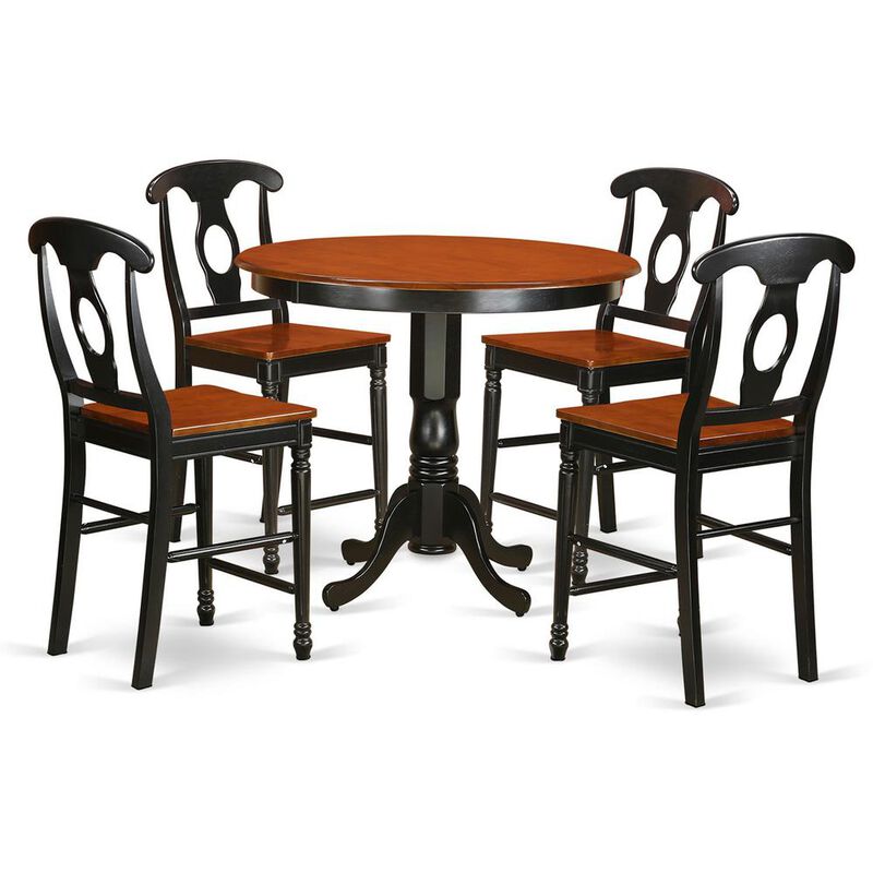 5 Pc counter height Table and chair set - high top Table and 4 Kitchen bar stool.