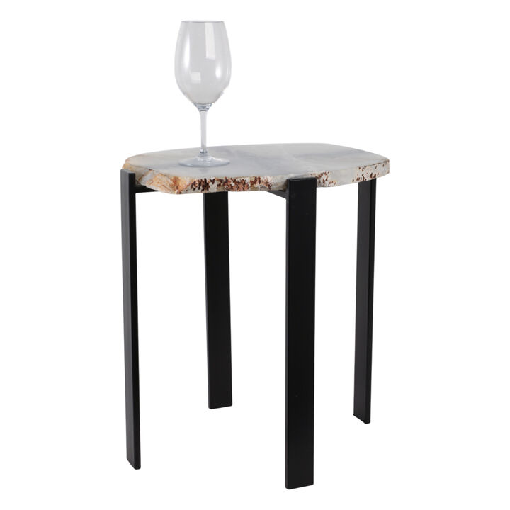 Raw Edge Agate Accent Table