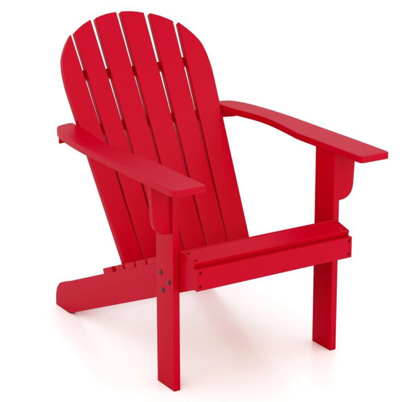 Hivvago Acacia Wood Lounge Patio Adirondack Chair with Inclined Seat
