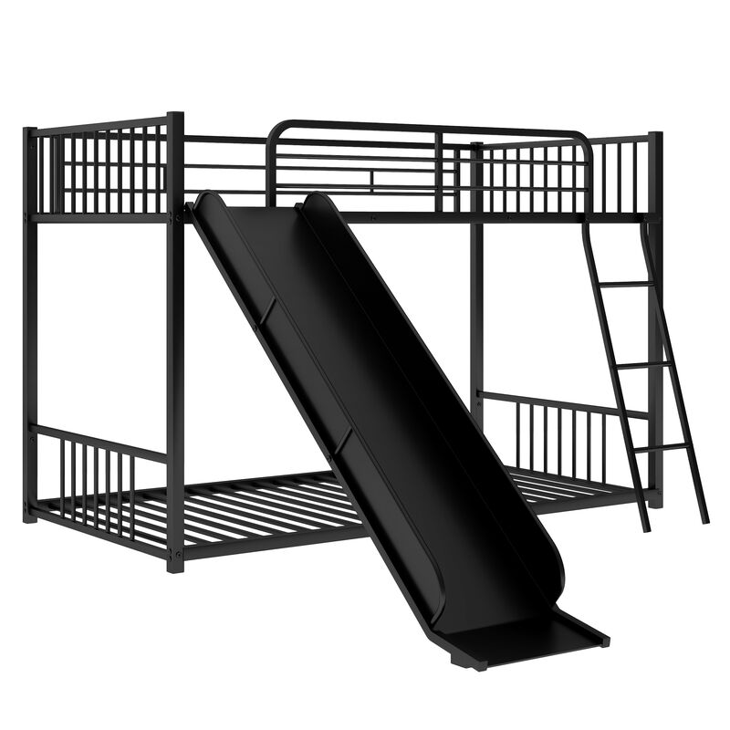 Merax Modern Bunk Bed with Slide Ladder