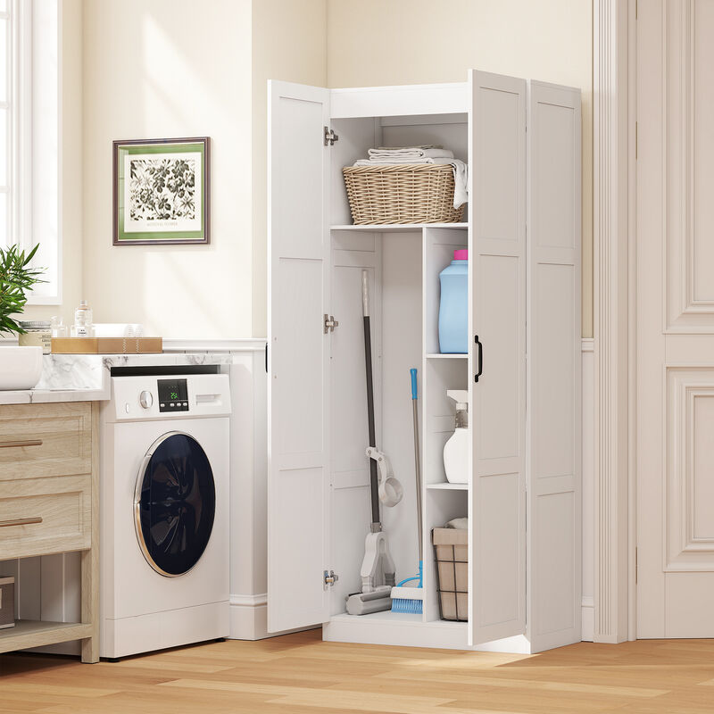 Hivvago Tall Kitchen Pantry Storage Cabinet with Soft-Close Hinges image number 7