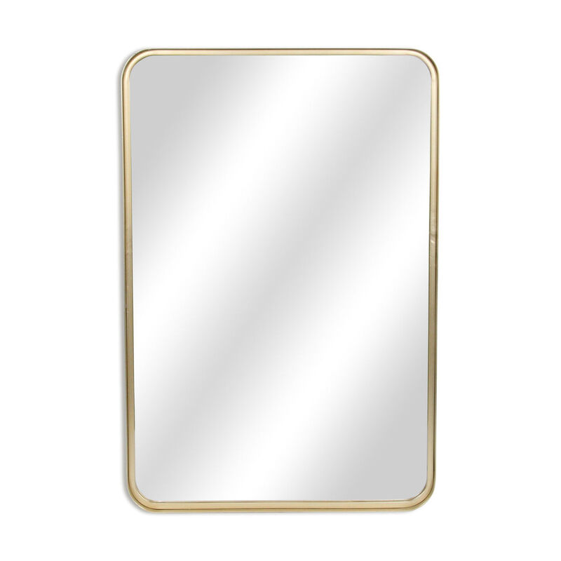HomeRoots 30" Gold Metal Accent Mirror image number 0