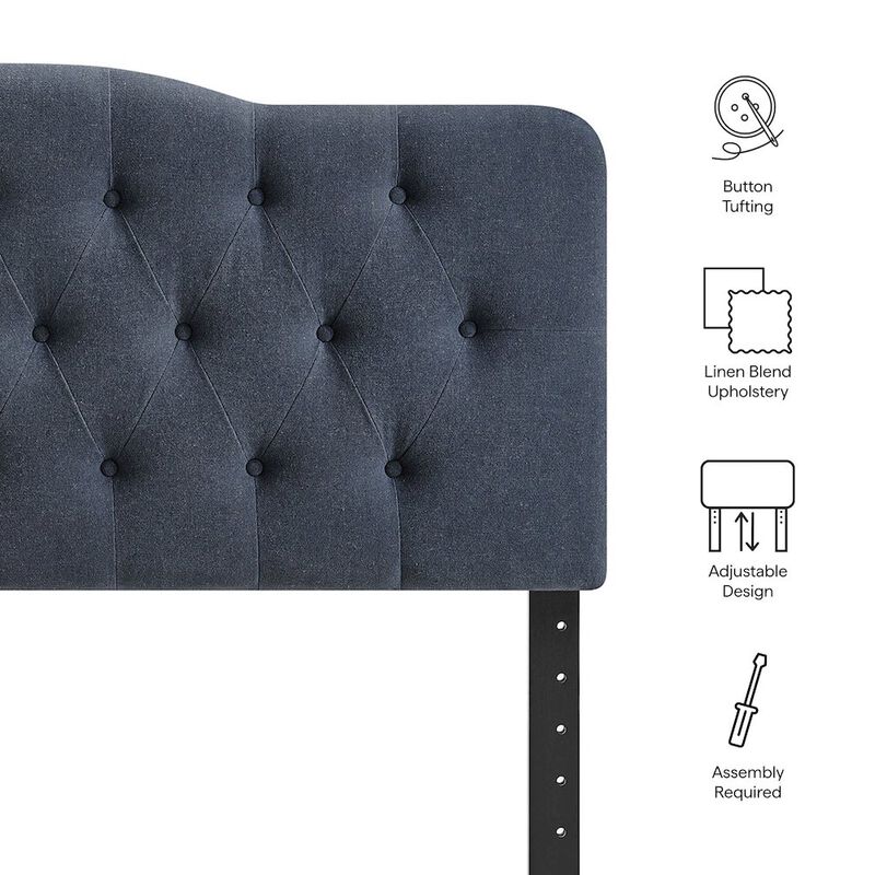Annabel Premium Linen Blend Full Headboard image number 1
