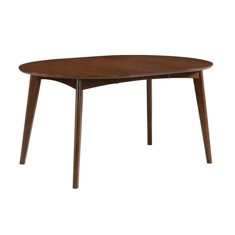 Simple Relax Oval Wood Dining Table in Dark Walnut image number 0