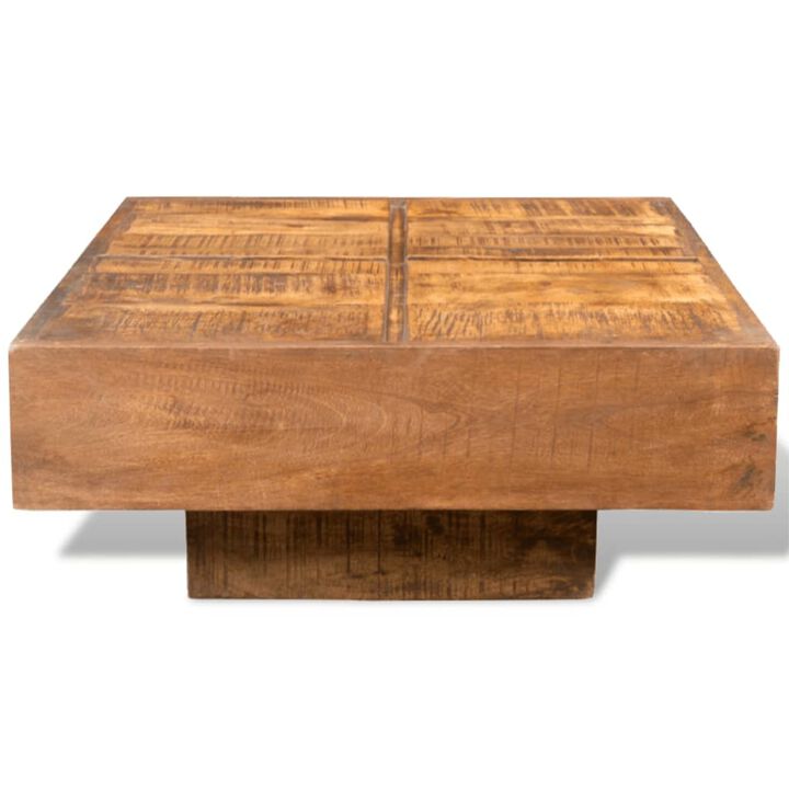 vidaXL Coffee Table Brown Square Solid Mango Wood