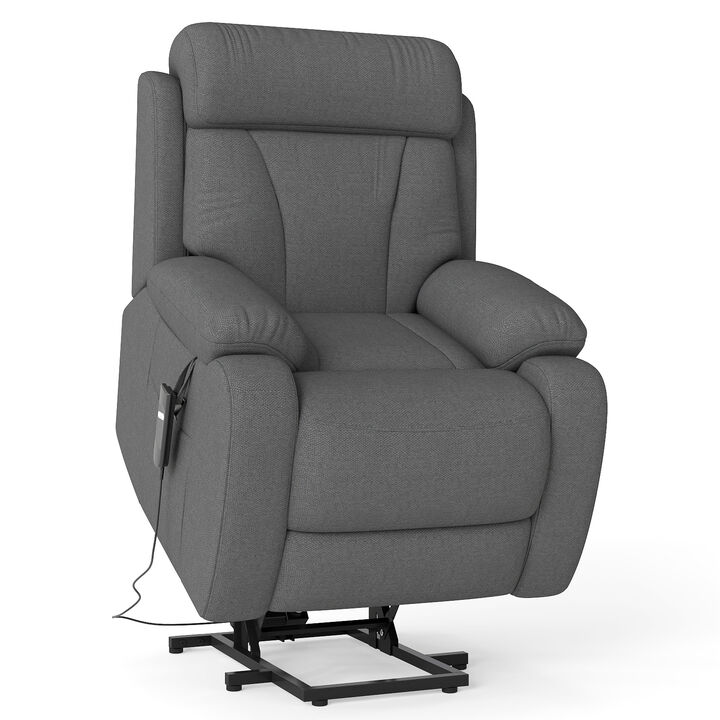 Power Lift Recliner, Electric Recliner Chairs with Remote Control, Side Pocket