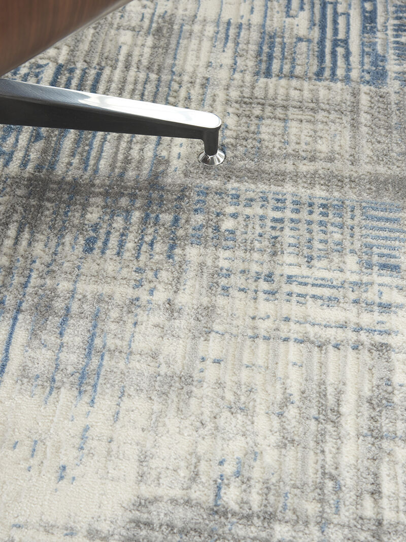 Solace SLA03 Ivory/Gray/Blue 5'3" x 7'3" Rug image number 6