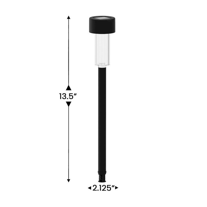 Flash Furniture Outdoor Solar Powered LED Decorative Stake Lights - Set of 12, Black