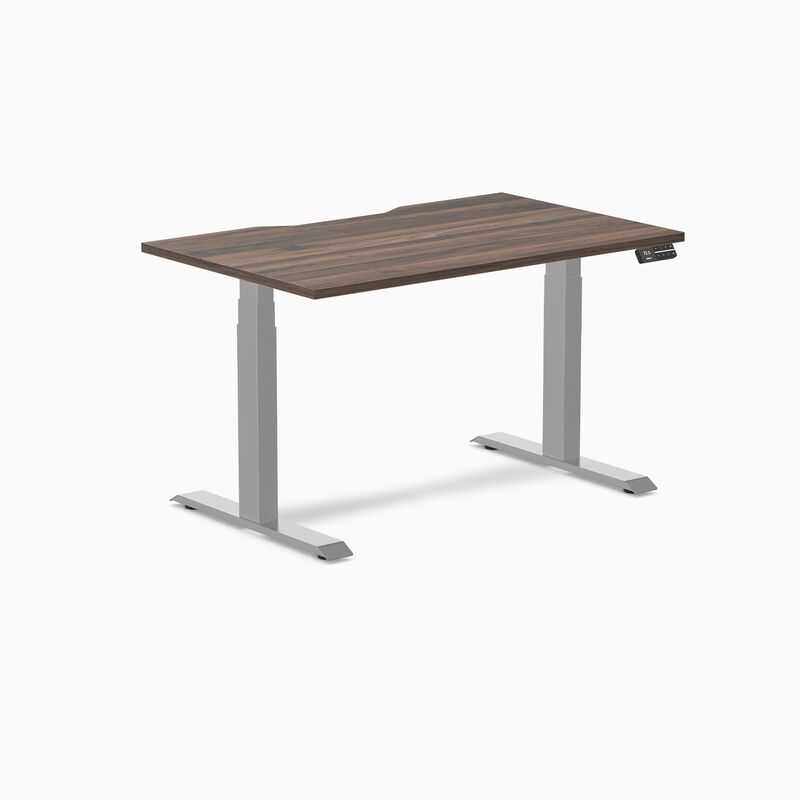 Desky Dual Scalloped Laminate Sit Stand Desk image number 0