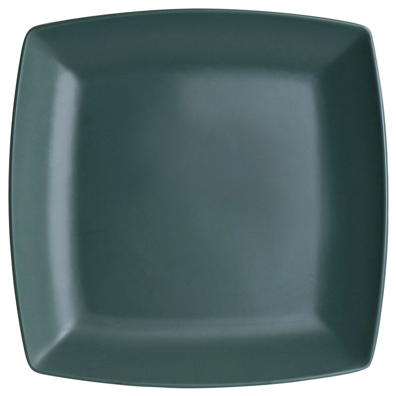Gibson Home Grayson Melamine 12 Piece Square Dinnerware Set in Green