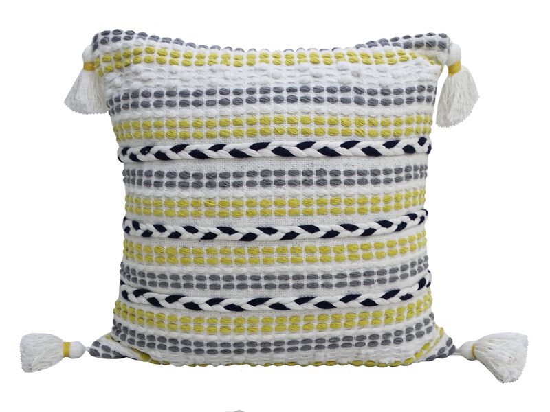 20"x20" Throw Pillow with Braids for couch