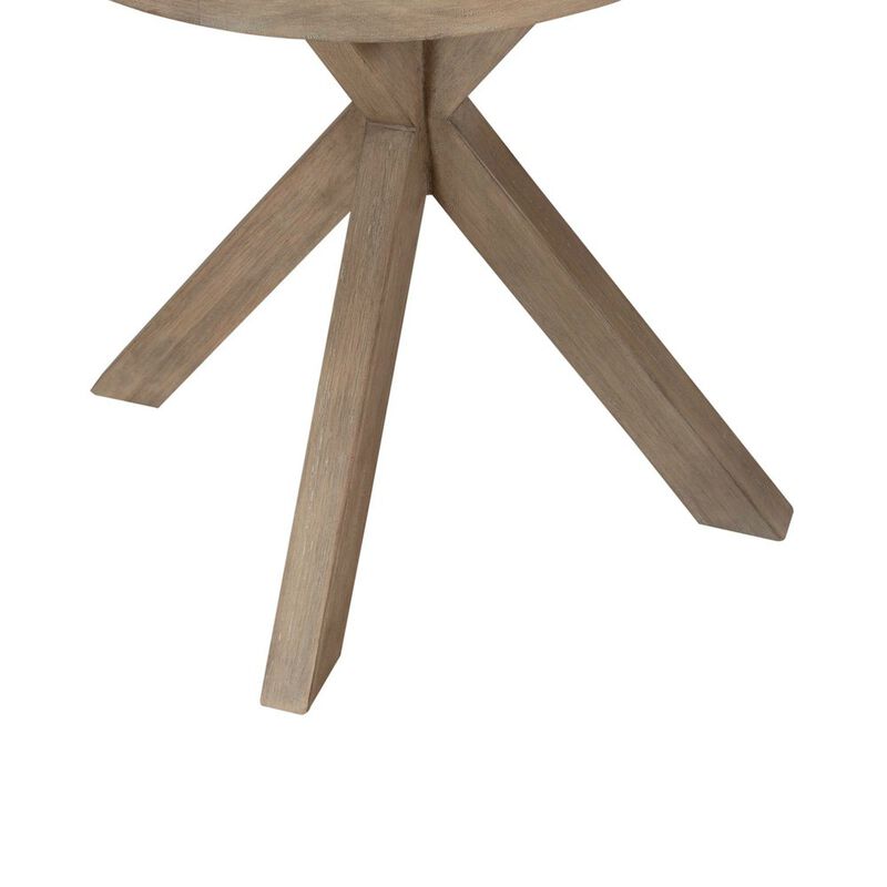 Liberty Furniture Brentwood Round End Table for Living Room - Sandstone Oak Wood image number 4