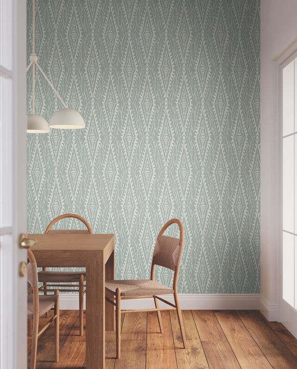 Rousseau Paperweave Sage Wallpaper