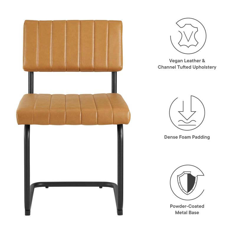 Parity Vegan Leather Dining Side Chairs - Set of 2 image number 6