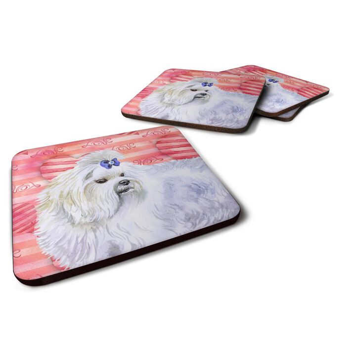 Caroline's Treasures Maltese Love Decorative coasters, Multicolor