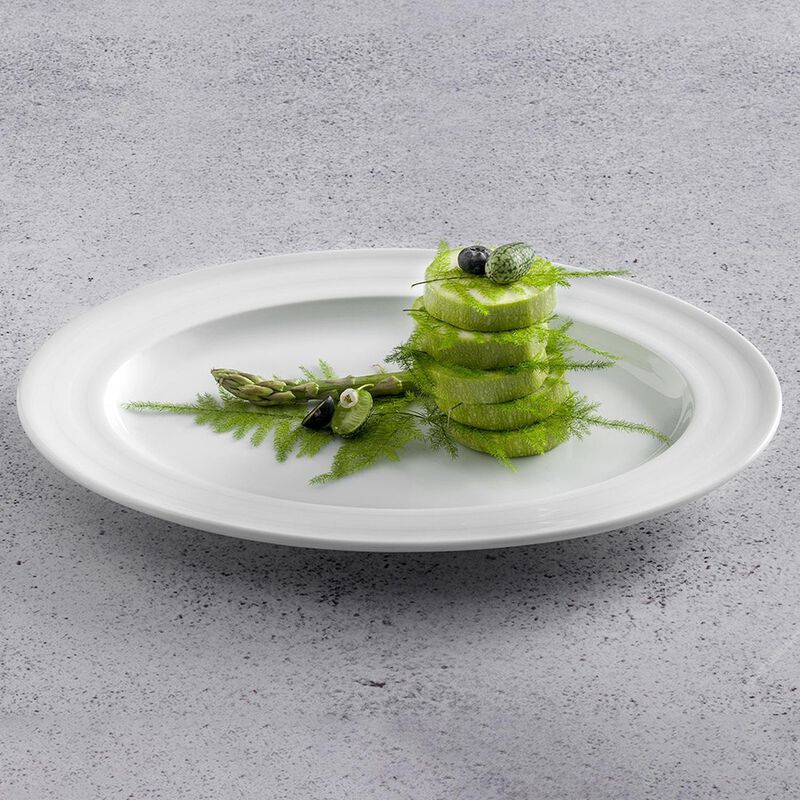 Porcelain Lizbon dia.10.5" Round White Porcelain Plate (Set of 4) image number 1