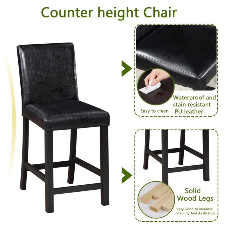 Zograk 5‑Piece Counter Height Dining Table Set image number 4