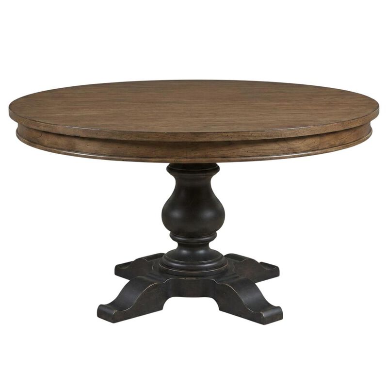 Liberty Furniture Opt Pedestal Table in Poplar & Rubberwood Solids w/ White Oak Veneers image number 0