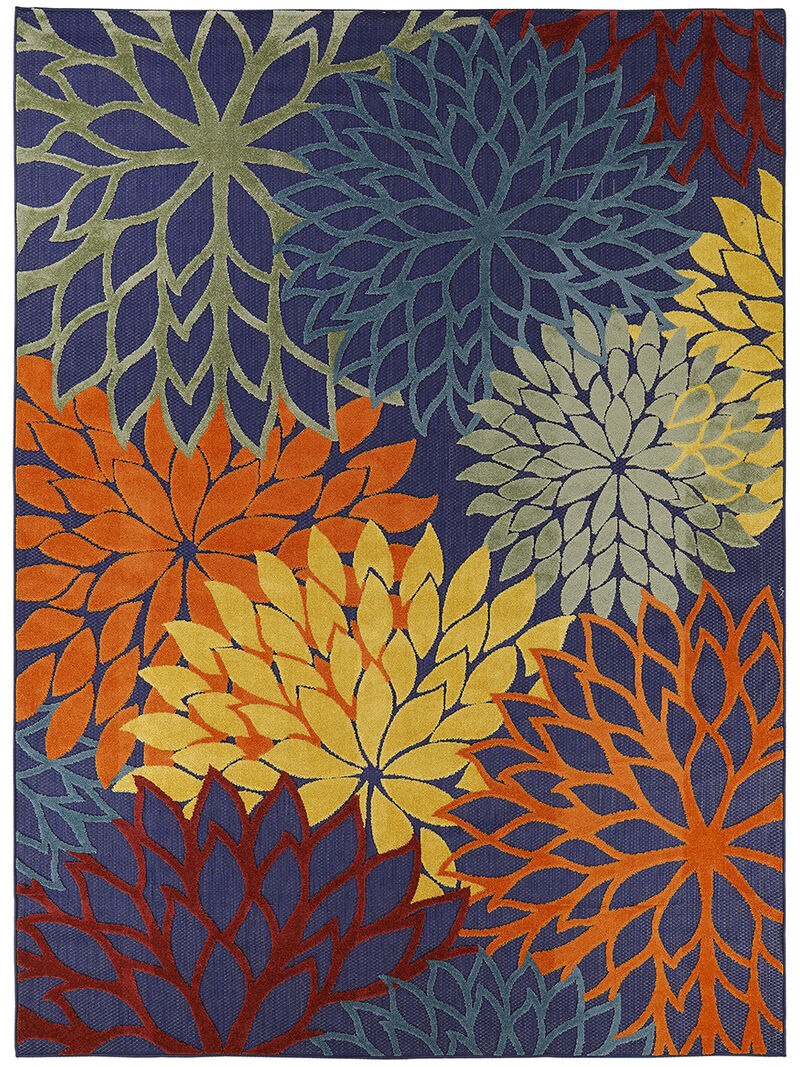 Aloha ALH05 Navy/Multicolor 6' x 9' Rug