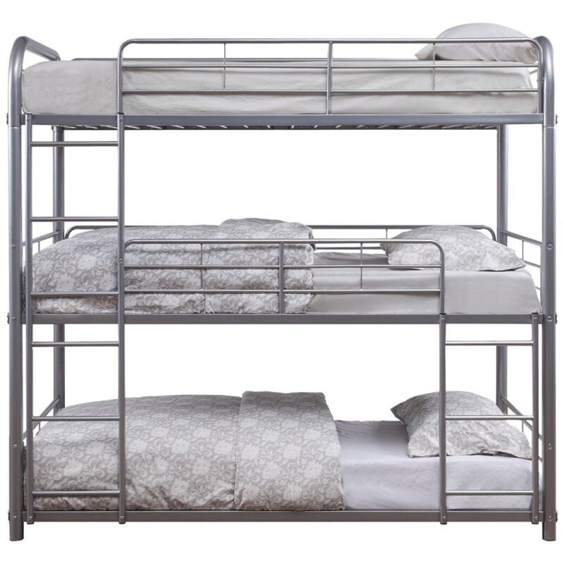 Cairo Bunk Bed - Triple Twin in Silver