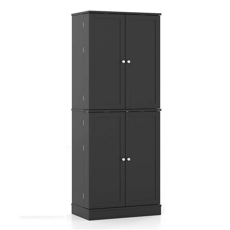 65.5-Inch Tall Kitchen Pantry Storage Cabinet &ndash; Black image number 0